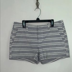 Blue and white stripped shorts